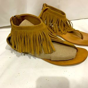 Fringe‎ sandals size 8.5 boho style